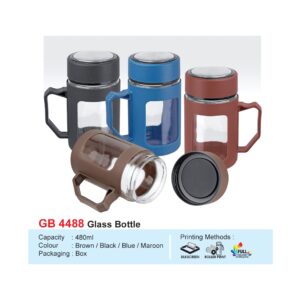 glass bottle with straw (gb4488)