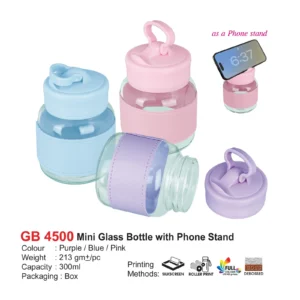 mini glass bottle with phone stand (gb4500)