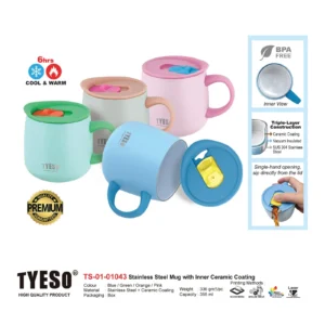 stainless steel mug with inner ceramic coating (ts 01 01043)