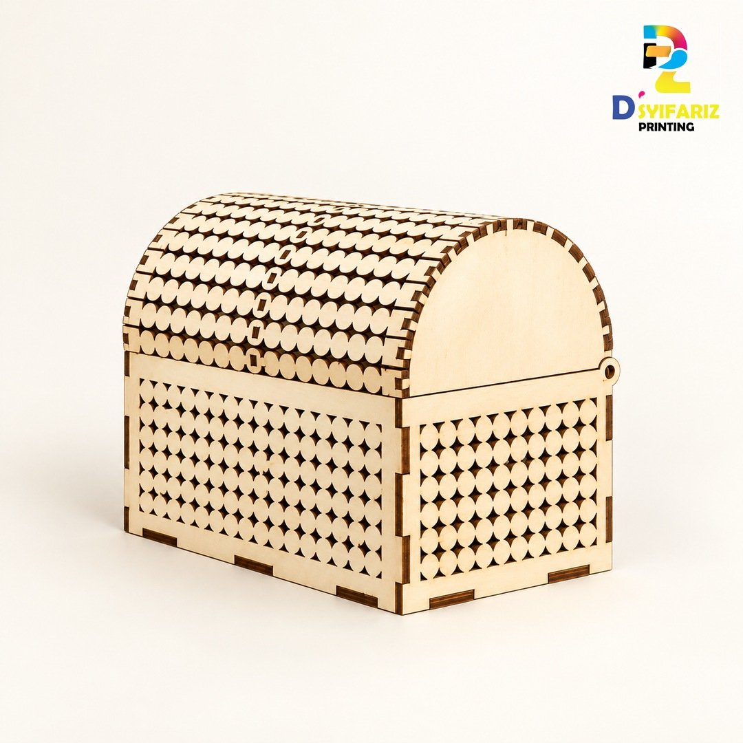 Kotak Kenangan Treasure Kayu - visual konsep berlogo Dsyifariz