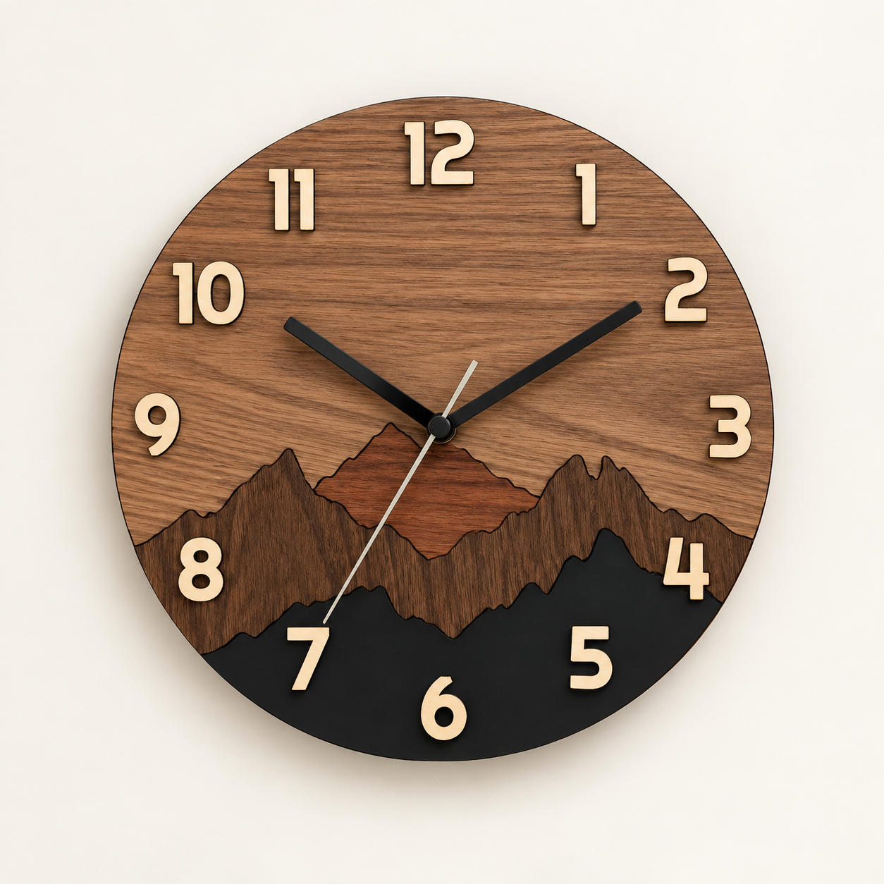 Jam Dinding Gunung - visual konsep